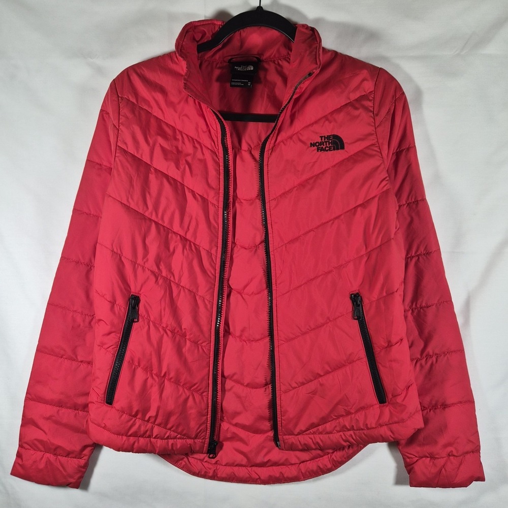 The‎ North Face Women's XS Red Puffer Jacket Full Zip Insulated Coat Repair...